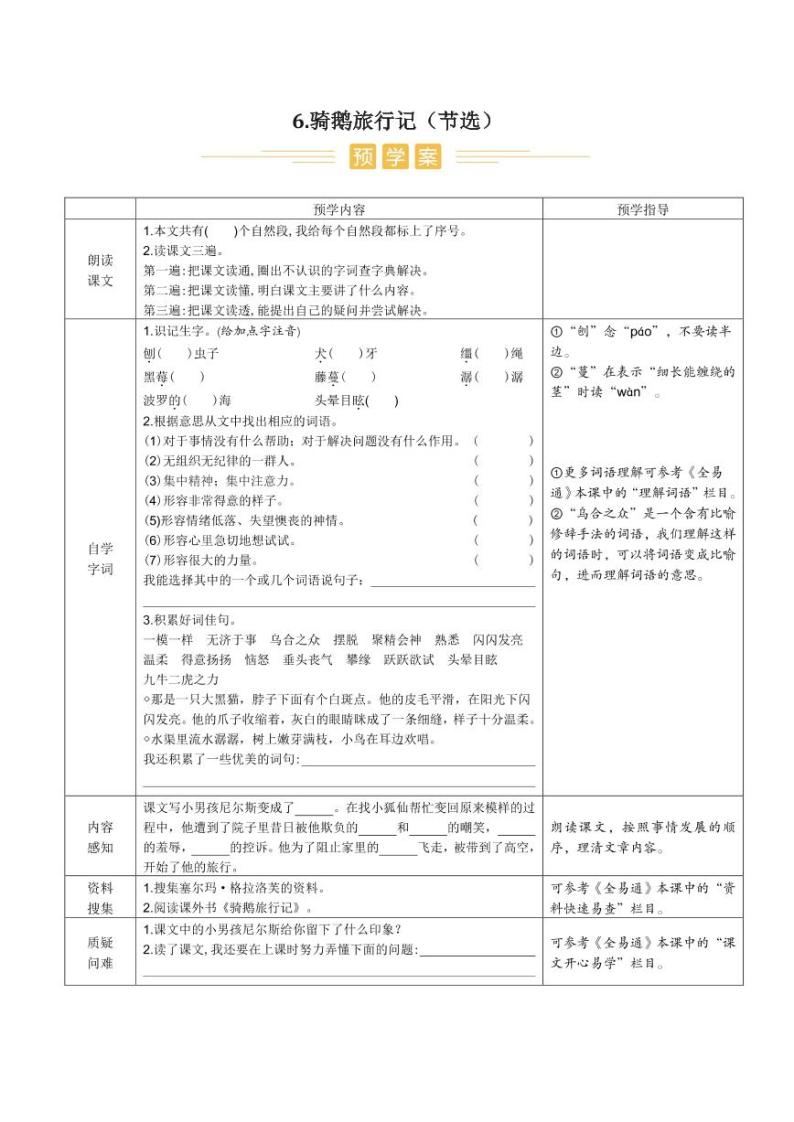 人教部编版小学语文六年级下册课件+教案+试题01