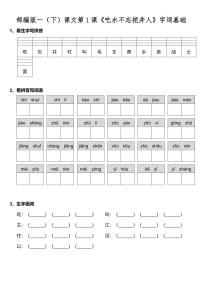 小学语文人教部编版一年级下册1 吃水不忘挖井人同步测试题