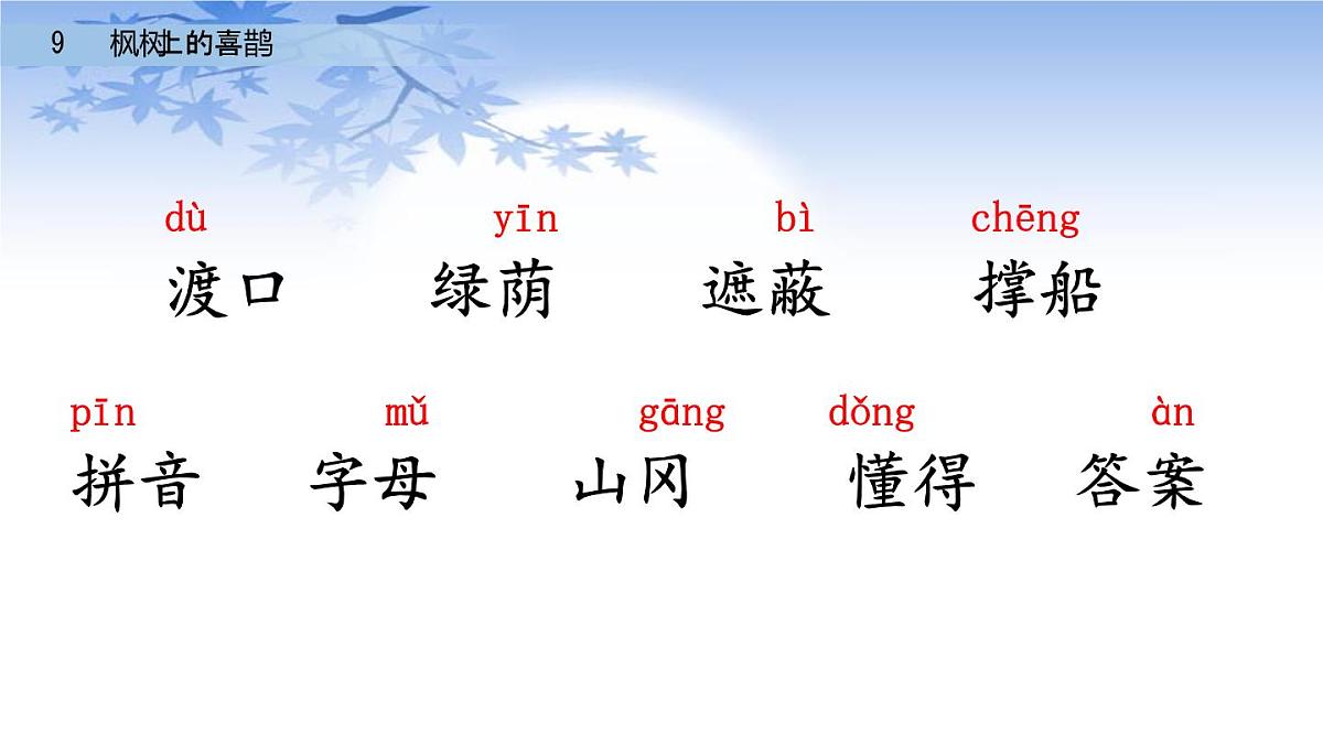 9枫树上的喜鹊(课件)-2021-2022学年语文二年级下册第2页