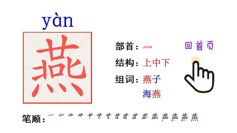 1 古诗三首(笔顺)第3页
