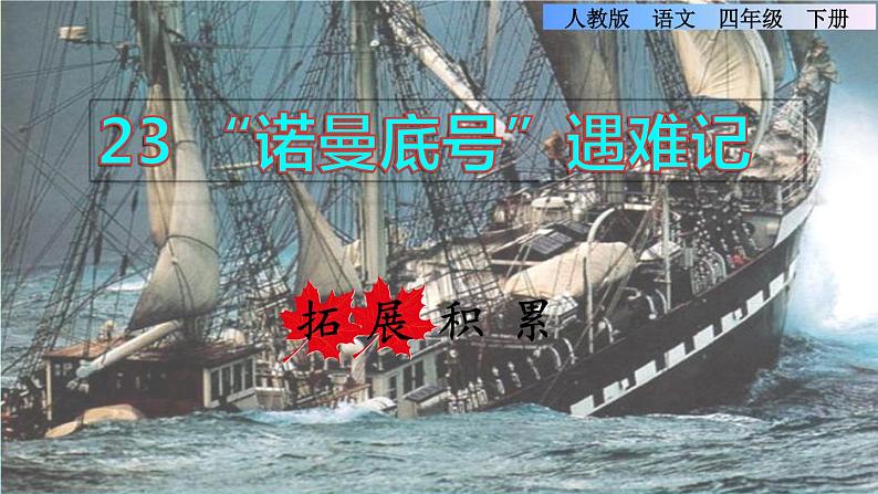 23.“诺曼底号”遇难记拓展积累课件01