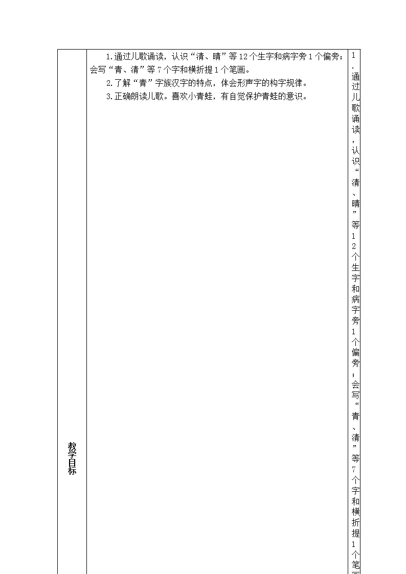 2022年部编版语文1年级下册识字3 小青蛙(教案)02
