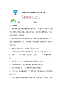 小学语文人教部编版六年级下册5 鲁滨逊漂流记（节选）同步练习题