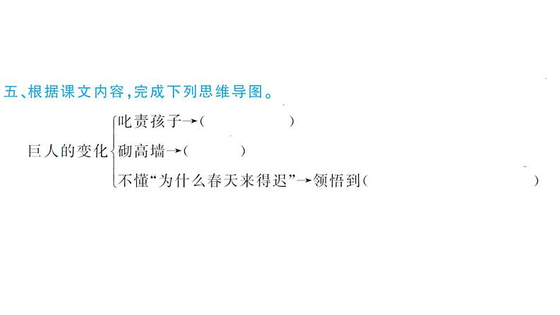 四年级下册部编版语文习题课件 第八单元 27 巨人的花园08