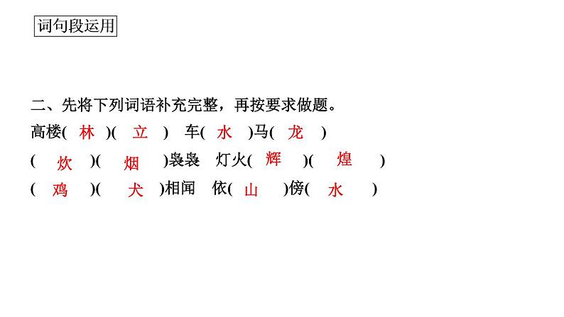 四年级下册部编版语文习题课件 第一单元语文园地第4页