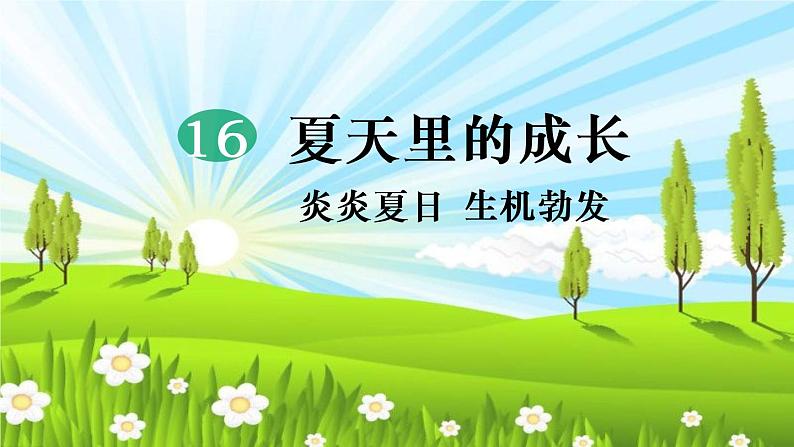 部编版语文六年级上册第16课《夏天里的成长》课件第1页