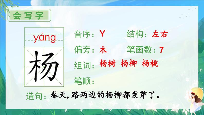 识字2 树之歌 生字课件第2页