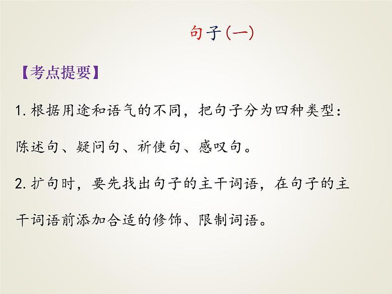 小升初语文期末专项复习课件-句子【一】∣ (共13张PPT)01