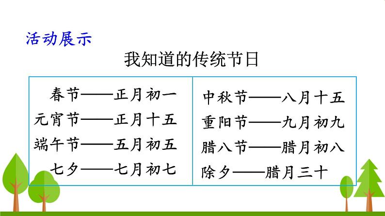 综合性学习 中华传统节日(上课课件,共14张PPT)语文人教部编版三年级下第4页