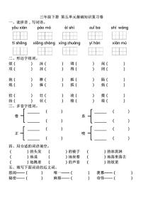 部编版语文三年级（下）第5-8单元基础知识专项复习卷（无答案）