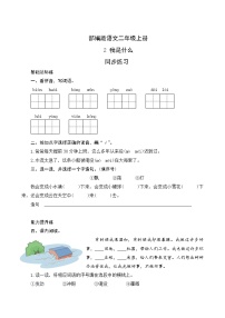 小学语文人教部编版二年级上册课文12 我是什么优秀课后作业题