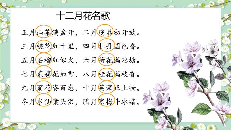 我爱阅读:十二月花名歌(一课时) 课件+教案+视频07