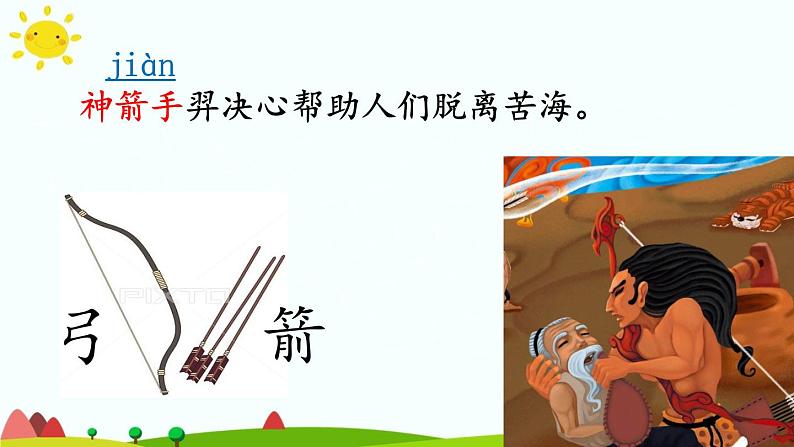 小学语文人教课标版(部编)二年级下册羿射九日课件03