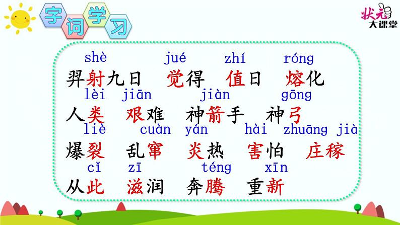 小学语文人教课标版(部编)二年级下册25羿射九日课件03