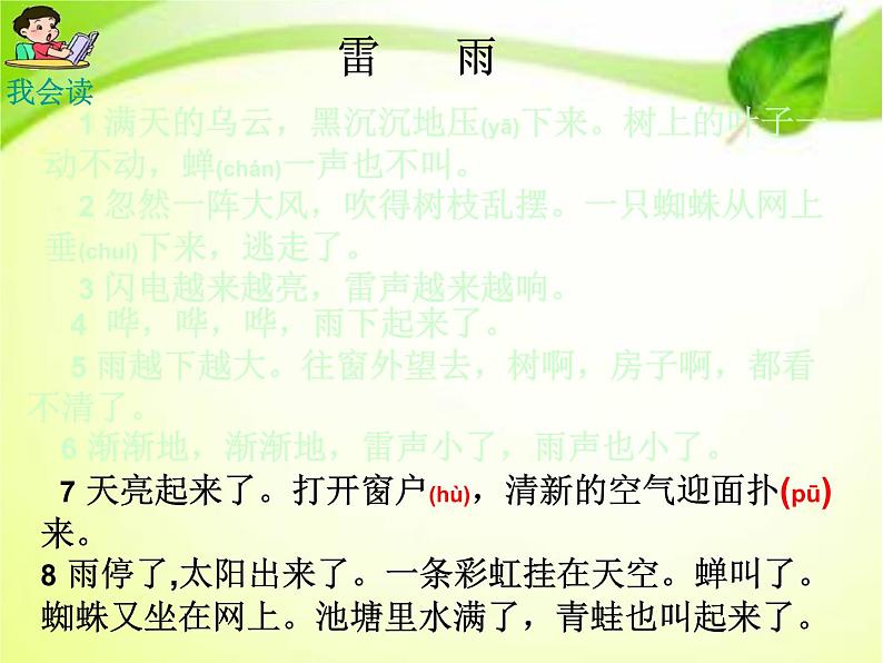 小学语文人教课标版(部编)二年级下册6雷雨3课件第5页