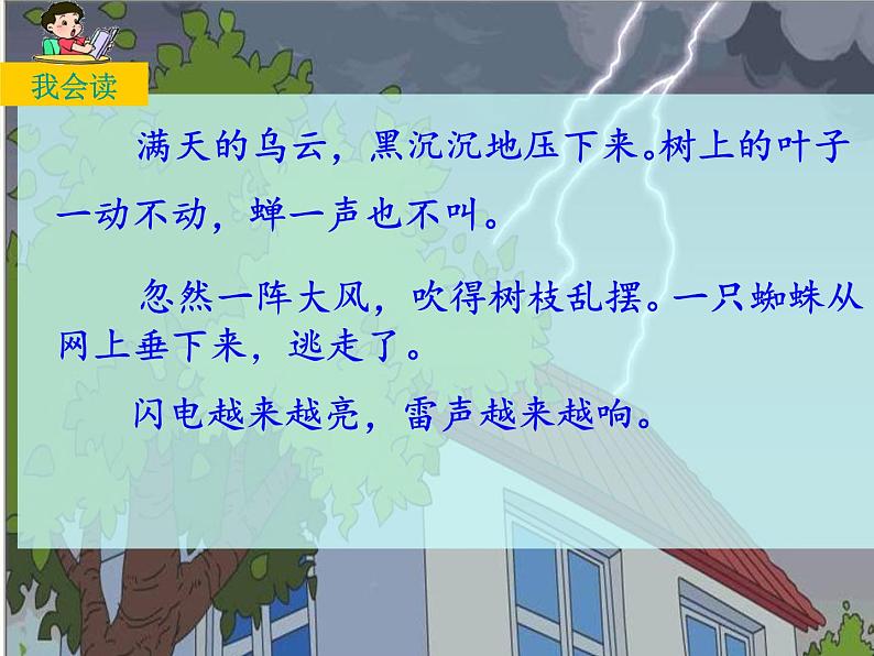 小学语文人教课标版(部编)二年级下册6雷雨3课件第6页