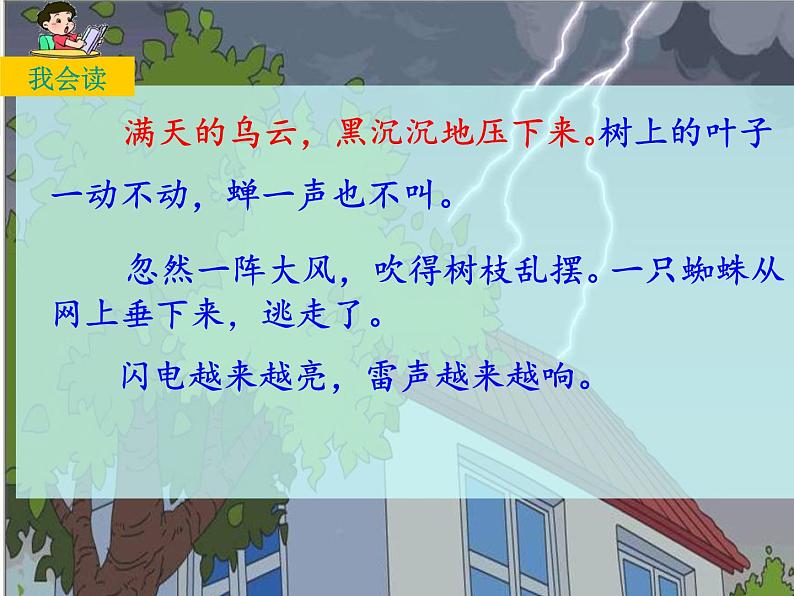 小学语文人教课标版(部编)二年级下册6雷雨3课件第7页