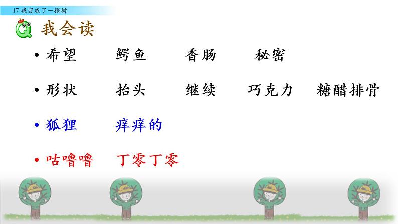 小学语文人教课标版(部编)三年级下册17我变成了一棵树 2课件PPT02