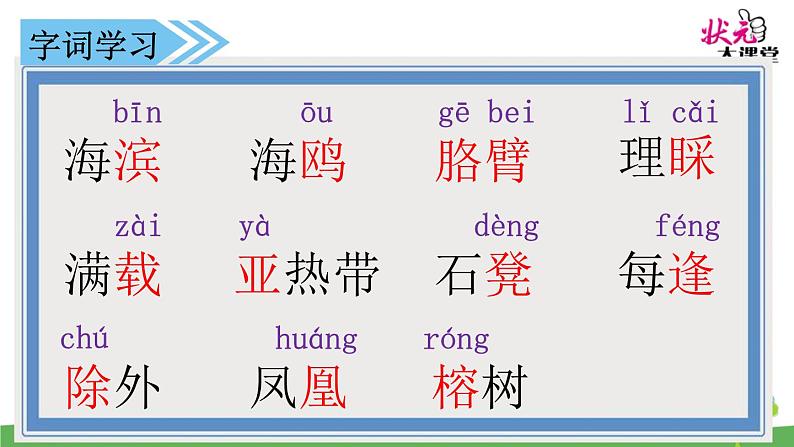 小学语文人教课标版(部编)三年级上册19 海滨小城《海滨小城》 课件05
