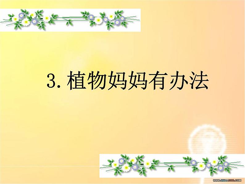 小学语文 人教2011课标版(部编) 二年级上册《植物妈妈有办法》第一学时课件 课件01