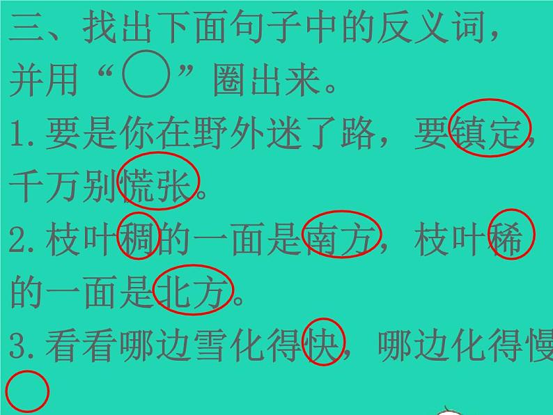 2022春二年级语文下册课文517要是你在野外迷了路习题课件新人教版(1)第4页