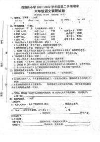江苏省宿迁市泗阳县2021-2022学年六年级下学期期中语文试题（无答案）