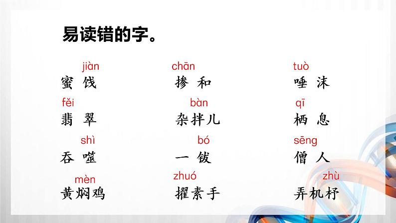 人教版统编教材六年级语文下册(第一单元)复习课件第4页
