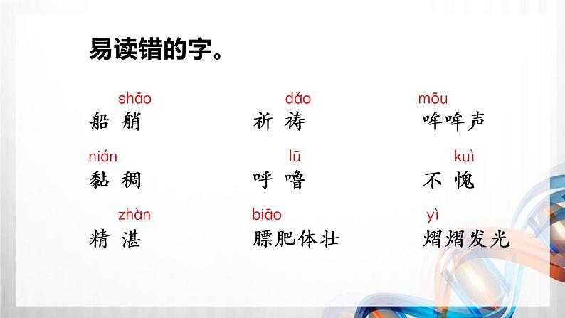 人教版统编教材五年级语文下册(第七单元)复习课件第4页
