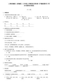 小学语文人教部编版三年级上册不懂就要问课时训练