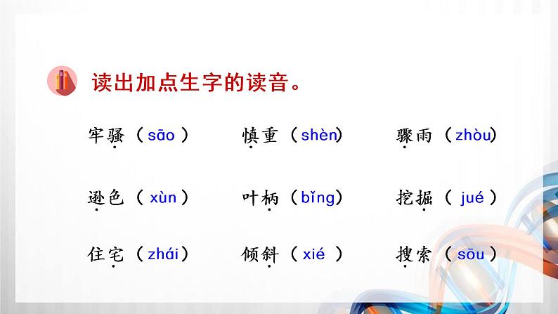 人教版统编教材四年级语文上册(第三单元)复习课件第3页
