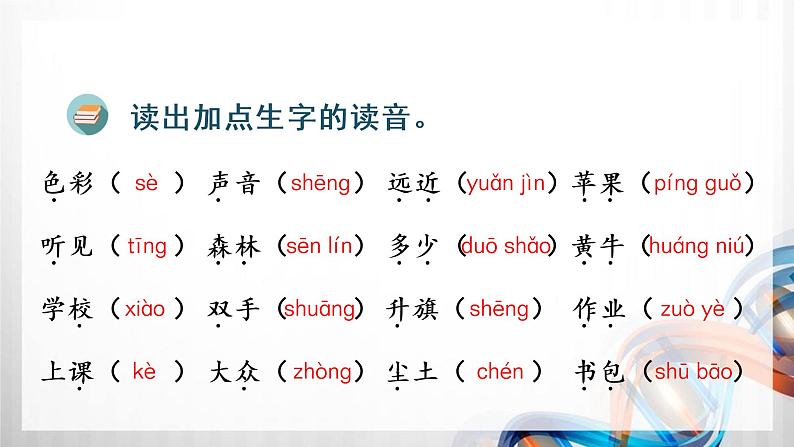 人教版统编教材一年级语文上册(第五单元)复习课件第3页