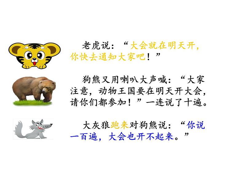 部编语文一年级下册《动物王国开大会 第二课时课件PPT第7页