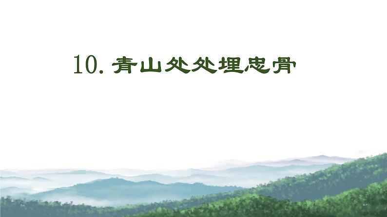 10 青山处处埋忠骨 课件(共20张PPT)第3页