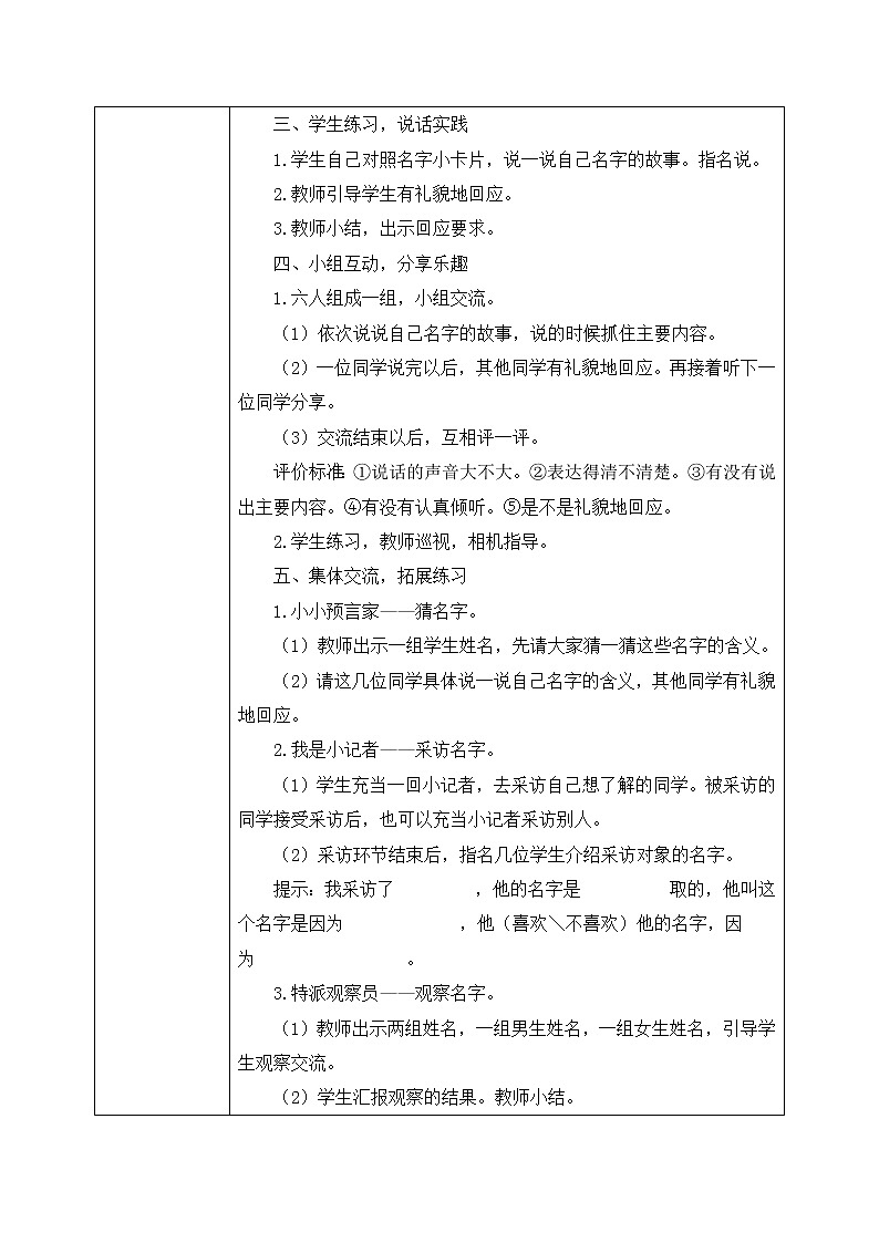 部编版语文三年级上册 口语交际:名字里的故事 课件PPT+教案02