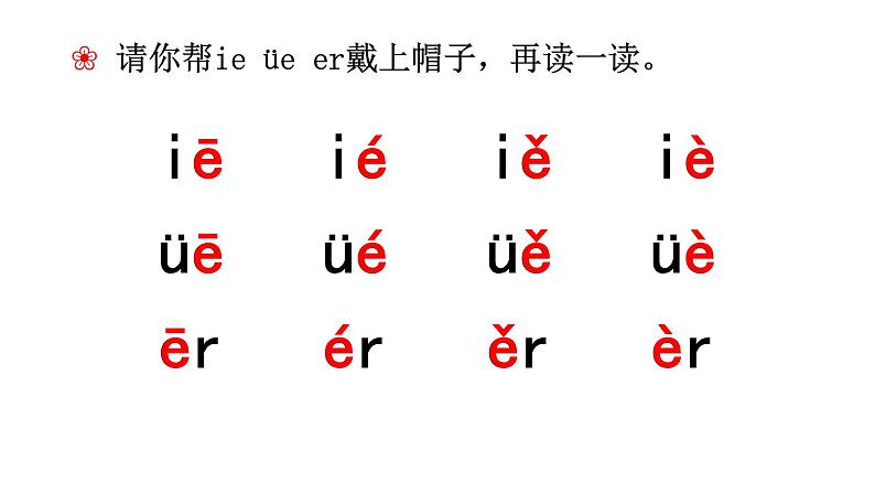 部编版语文一年级上册汉语拼音《ie-üe-er》 课件04