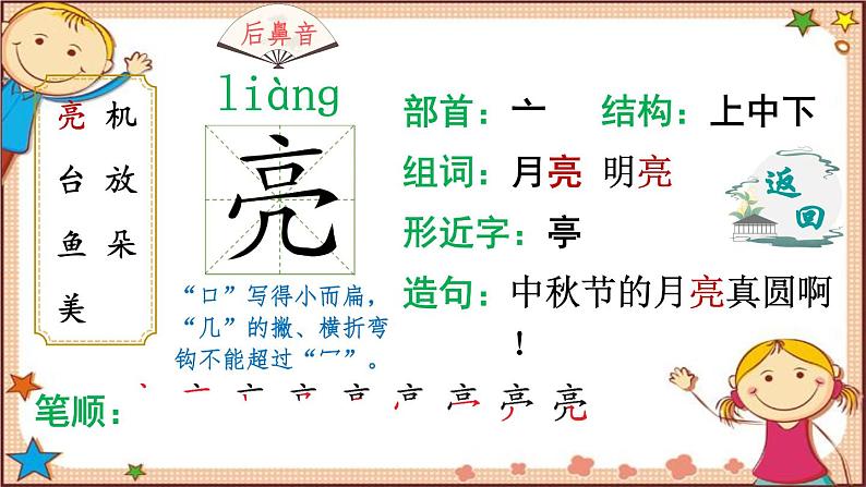 部编版小学语文一年级下册13荷叶圆圆(生字讲解)第3页