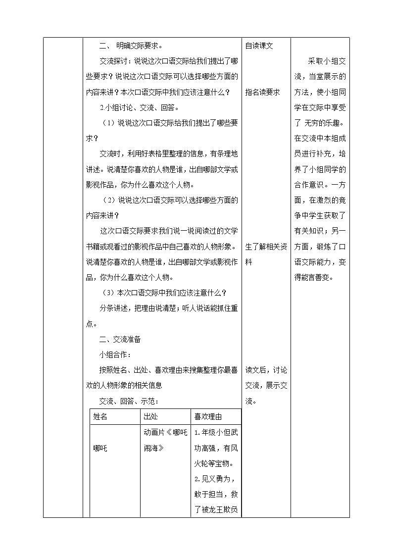 小学语文五年级上册第八单元《口语交际》教学设计一课时02