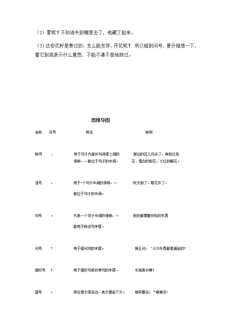 【如何做阅读】二年级语文暑期衔接 练习 六 认況和使用简单的标点符号(人教部编版,含答案)第2页