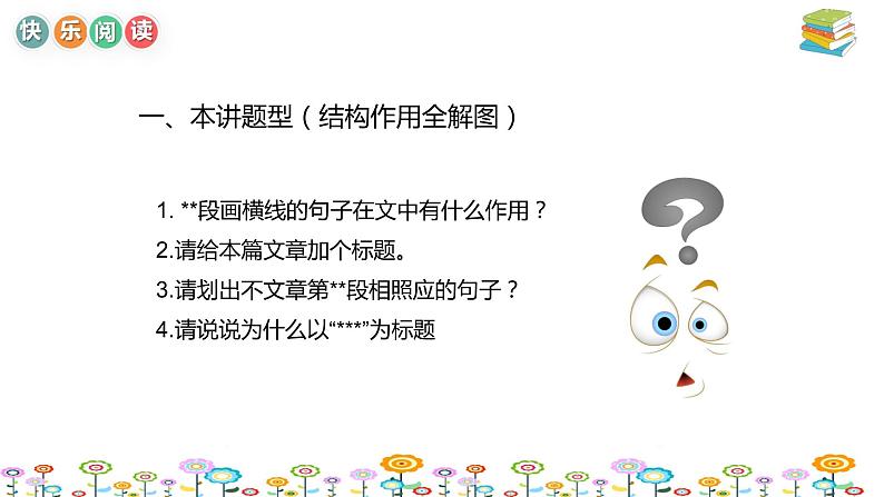 【暑假拔尖】小学高年级语文阅读理解课件:第1讲 结构作用满分技巧(统编版)04