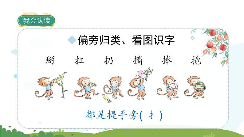 部编版小学语文一年级下册18小猴子下山(课件)(1)第3页