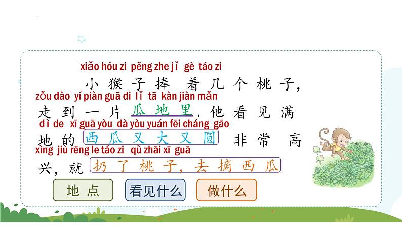 部编版小学语文一年级下册18小猴子下山(课件)04