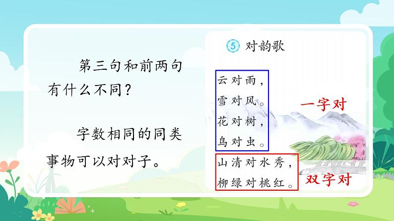 一年级上册语文部编版一年级上册语文部编版02 教学课件_对韵歌(第2课时)第8页