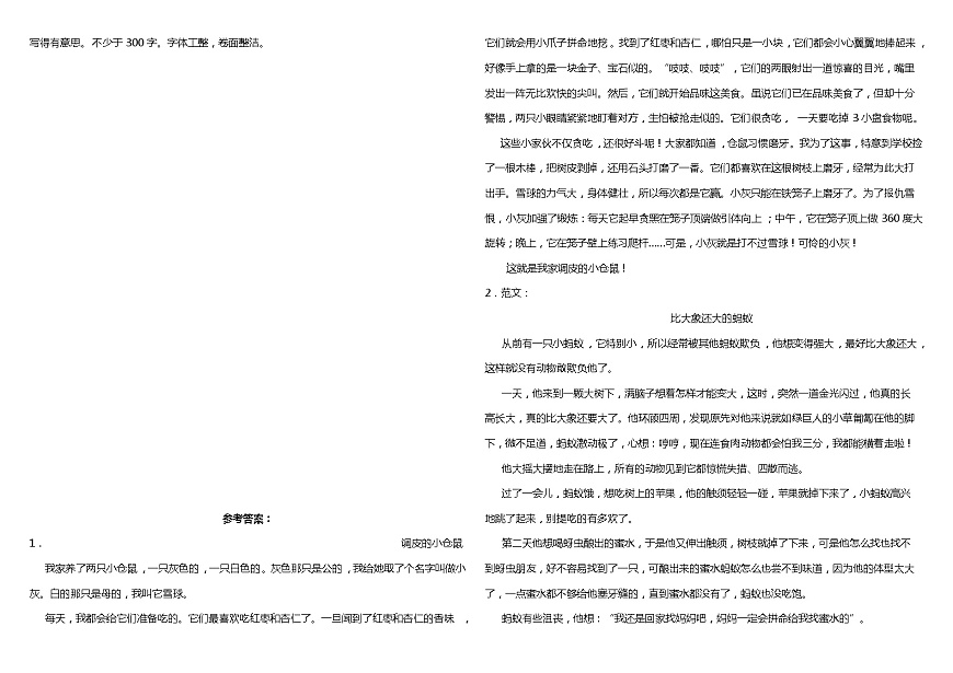 作文  2021-2022學(xué)年小學(xué)語文三年級下冊期末復(fù)習(xí) 統(tǒng)編版第3頁