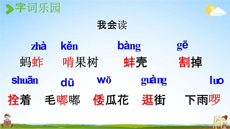 人教统编版五年级语文下册《2 祖父的园子 第1课时》教学课件PPT小学公开课第6页