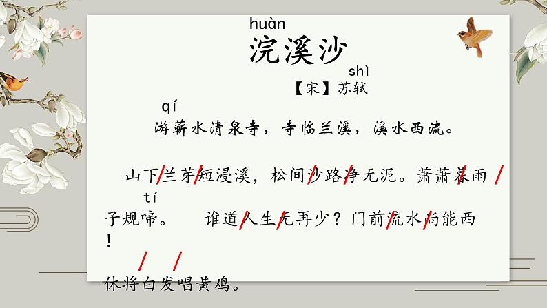 人教部编版六年级下册浣溪沙 课件02