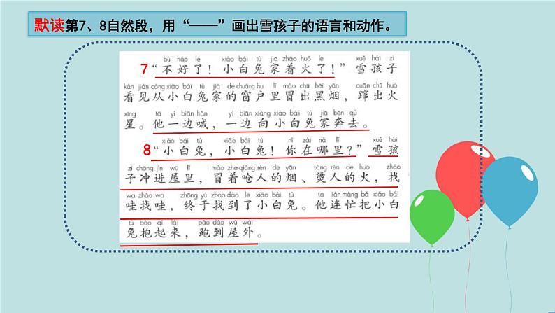 2022-2023学年二年级上册语文部编版03 教学课件_雪孩子(第2课时)2第4页