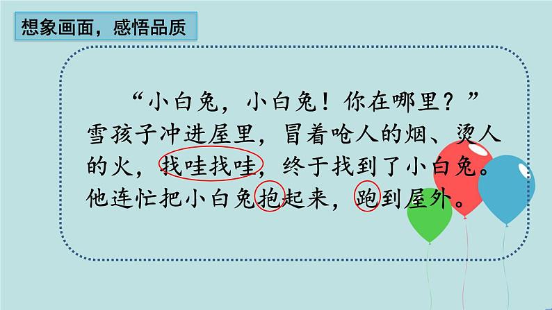 2022-2023学年二年级上册语文部编版03 教学课件_雪孩子(第2课时)2第6页