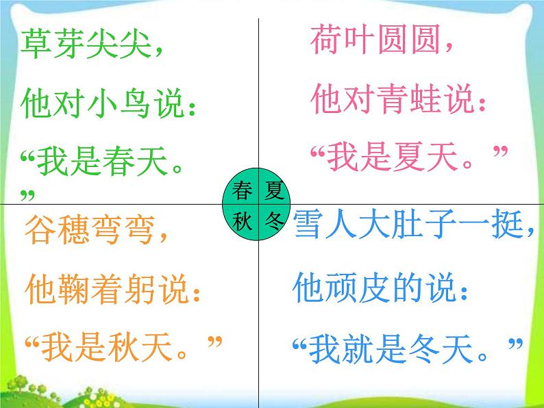 部编版语文一年级上册-04课文(一)-04四季-课件02第8页