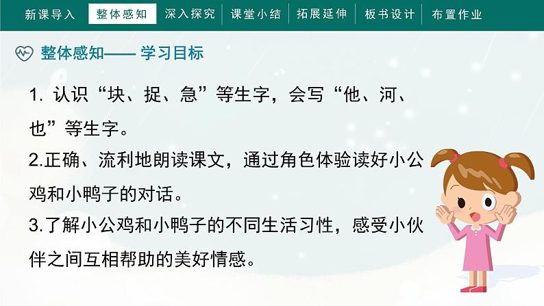 部编版小学语文一年级下册《小公鸡和小鸭子》教学课件第6页
