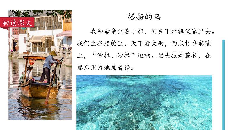 部编版语文三年级上册 教学课件_搭船的鸟1(第1课时)第3页
